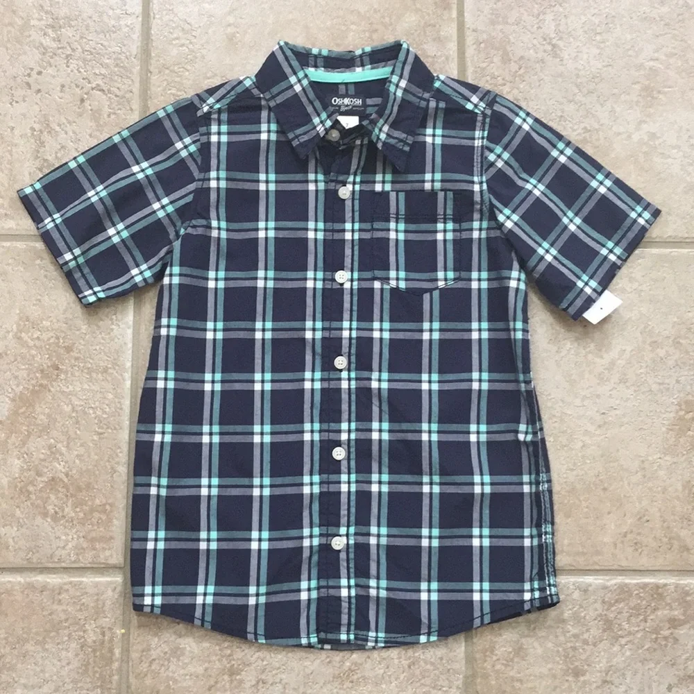 OshKosh B'gosh Boys Plaid Button Down Shirt